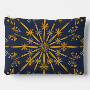 Retro Mandala Midnight Large Pouch