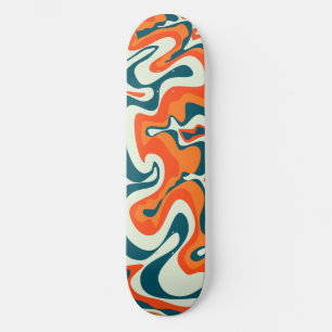 Retro marble 60s skateboard