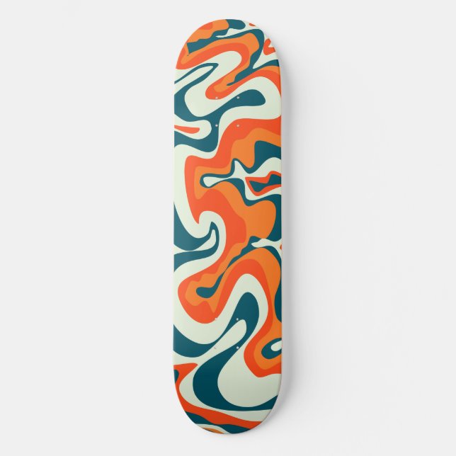 Retro marble 60s skateboard (Front)