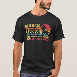 Retro March 1993 29 Years Old Limited Edition 29Th T-Shirt