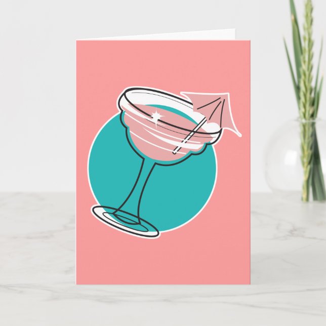 retro margarita design card (Front)