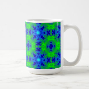 Retro Margeriten u. Sterne Artdeco in grün blau Coffee Mug