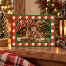 Retro Marquee Lights Christmas Photo