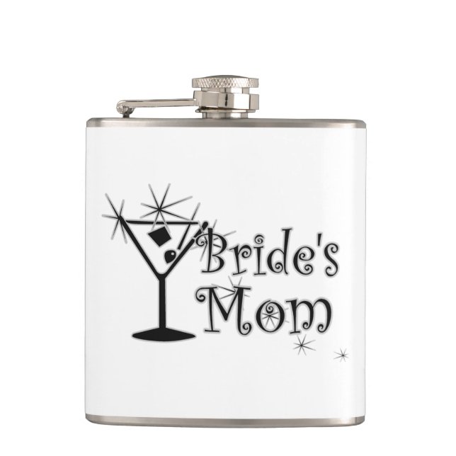 Retro Martini - Bride’s Mum Hip Flask (Front)
