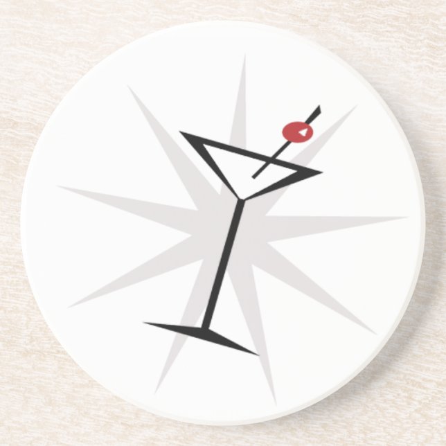 Retro Martini Coaster (Front)