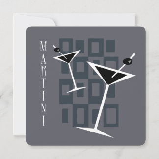 Retro Martini Cocktail Party Invitations