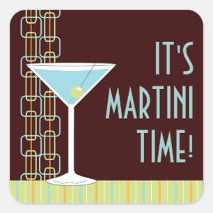 Retro Martini Cocktail Sticker