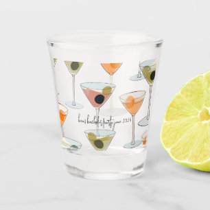 Retro Martini Glasses with Olives Neutral Tones