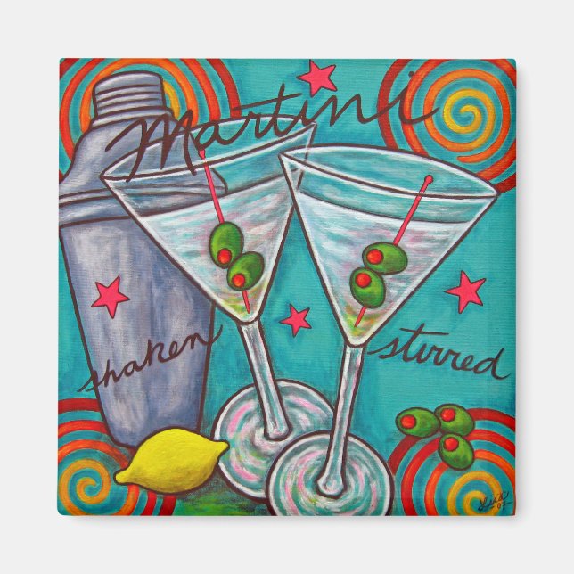 Retro Martini Magnet (Front)