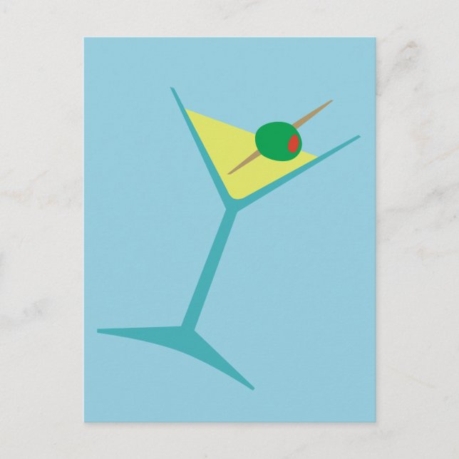 Retro Martini Postcard (Front)