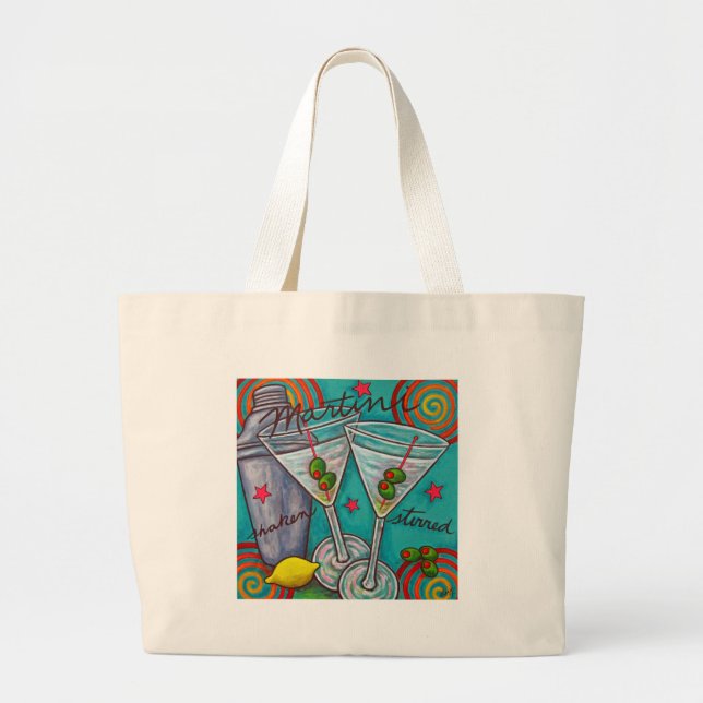 Retro Martini Tote Bag (Front)