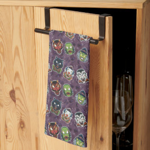 Retro Masks- Nightshade Tea Towel
