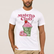 Retro Matcha Club Aesthetic T-Shirt - Cute Vintage