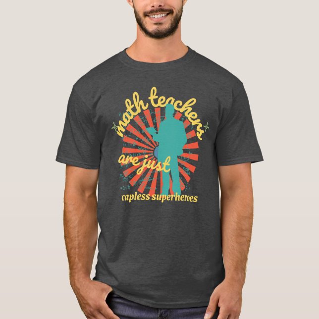 Retro math tutor graphic for funny math teachers T-Shirt (Front)