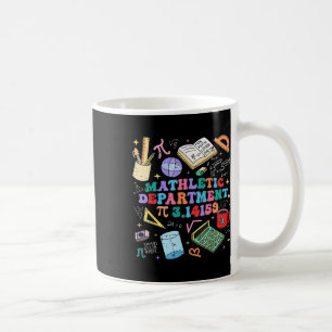 Retro Mathletic Department Pi Day 3.14 Funny Math Coffee Mug