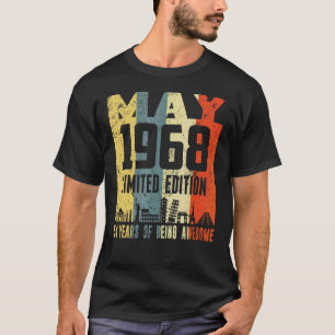 Retro May 1968  54th Birthday T-Shirt