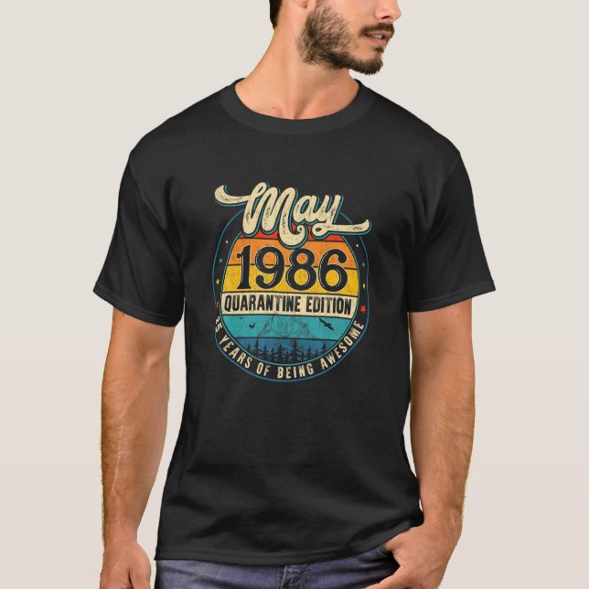 Retro May 1986 Limited Edition Gifts 35Th Birthday T-Shirt (Front)