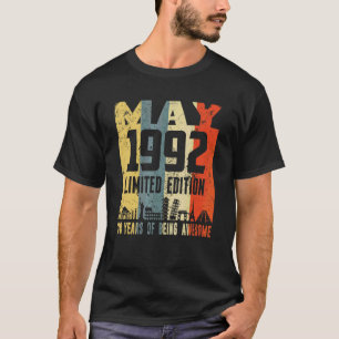 Retro May 1992 30th Birthday T-Shirt