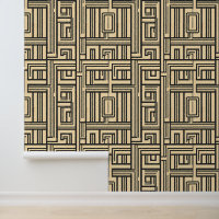 Retro Maze: Art Deco Geometric Pattern