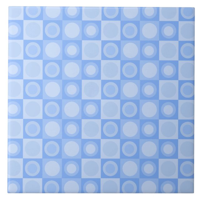 Retro MCM Geometric Pattern Baby Blue Tile (Front)