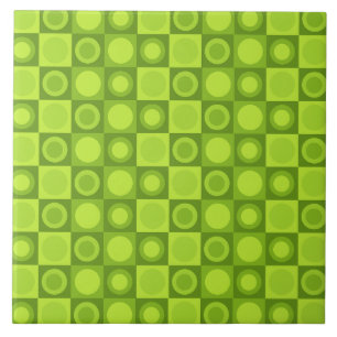 Retro MCM Geometric Pattern Chartreuse Tile
