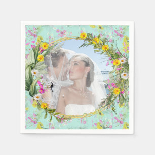 Retro Meadow Classic Flowers Napkin