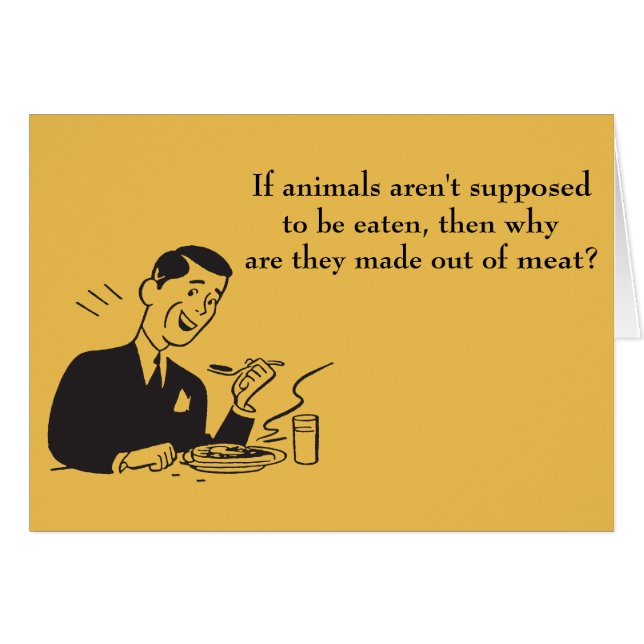 Retro Meat Carnivore Animals Eating (Front Horizontal)