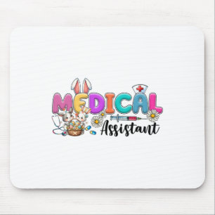 Retro Medical Istant Squad Bunny Nurses Easter Cut Mouse Pad