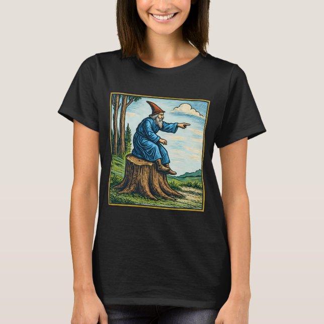 Retro Medieval Snail Rider Fantasy Tee (Front)