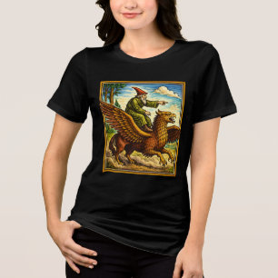 Retro Medieval Snail Rider Fantasy Tee Postcard