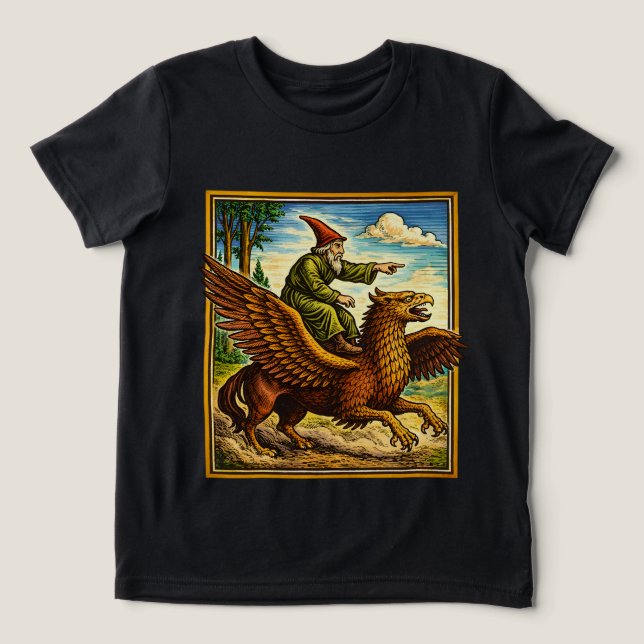 Retro Medieval Snail Rider Fantasy Tee Postcard (Design Front)