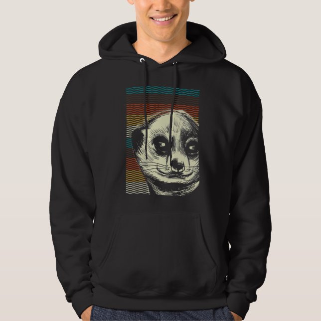 Retro Meerkat Hoodie (Front)