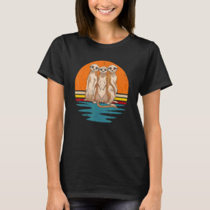 Retro Meerkats Africa Safari Animal  Meerkat T-Shirt