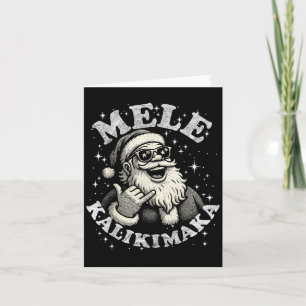 Retro Mele Kalikimaka Hawaiian Christmas Party San Card