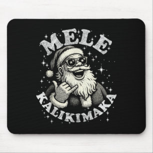 Retro Mele Kalikimaka Hawaiian Christmas Party San Mouse Pad