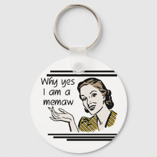 Retro Memaw T-shirts and Gifts Key Ring