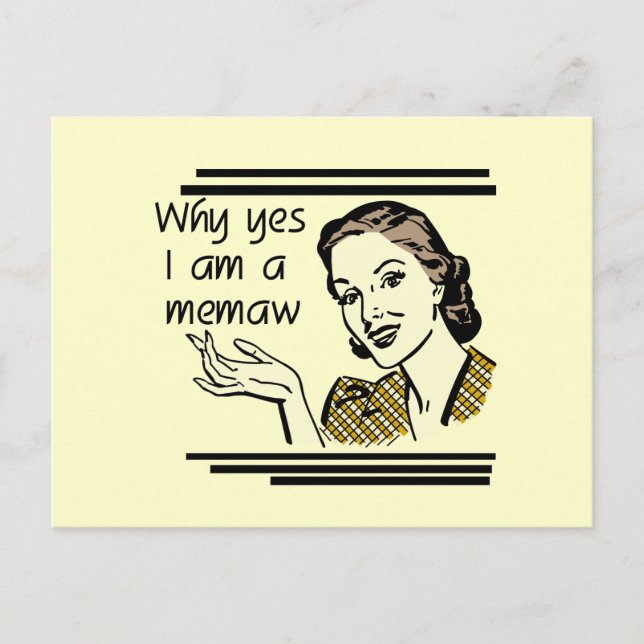 Retro Memaw T-shirts and Gifts Postcard (Front)