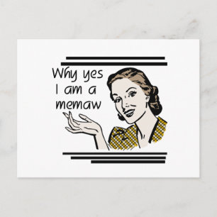 Retro Memaw T-shirts and Gifts Postcard