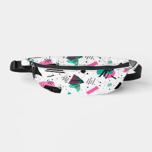 Retro Memphis Geometric Pattern Bum Bags