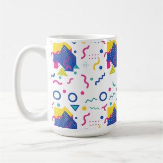 Retro Memphis Geometric Pattern Coffee Mug