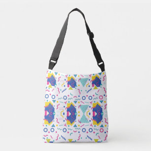 Retro Memphis Geometric Pattern Crossbody Bag