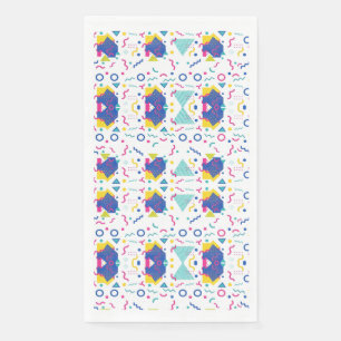 Retro Memphis Geometric Pattern Napkin