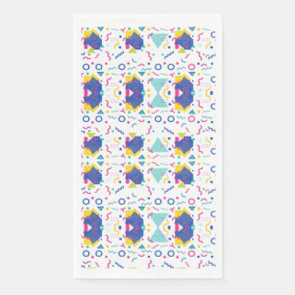 Retro Memphis Geometric Pattern Napkin