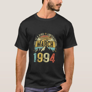 Retro Mens 30th Birthday Gift 30 Years Vintage Mar T-Shirt