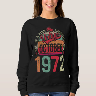 Retro Mens 50th Birthday 50 Year Vintage October Sweatshirt