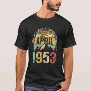 Retro Mens 70th Birthday 70 Years Awesome April 19 T-Shirt