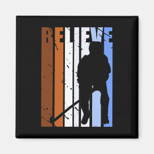 Retro Mens Field Hockey Player Birthday Boys Vinta Magnet