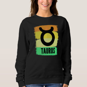 Retro Mens Taurus Zodiac Birthday May April Born V Sweatshirt