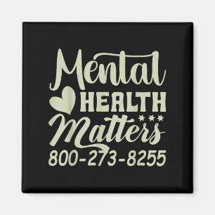 Retro Mental Health S 800-273-8255 Awareness  Magnet