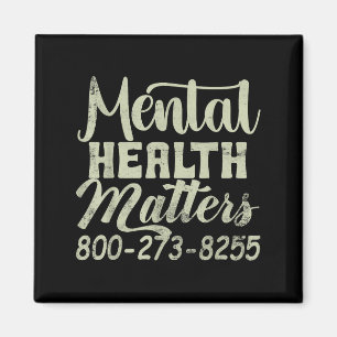 Retro Mental Health S 800-273-8255 Awareness Magnet